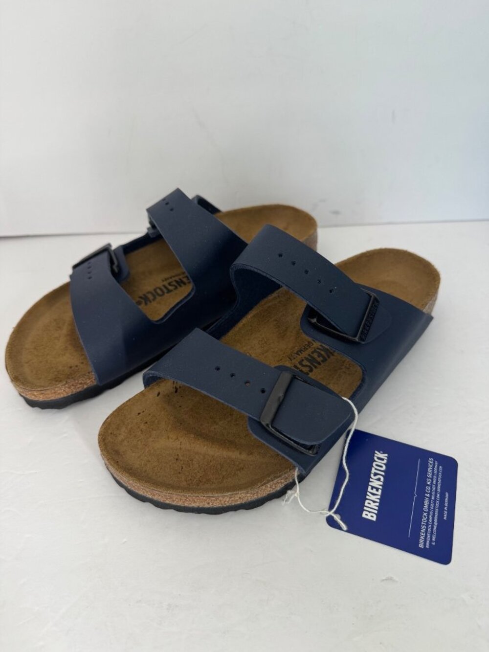 Birkenstock Arizona Dark Blue Sandal Birko Flor Size EU 36 US 5 Narrow NIB - Picture 4 of 7